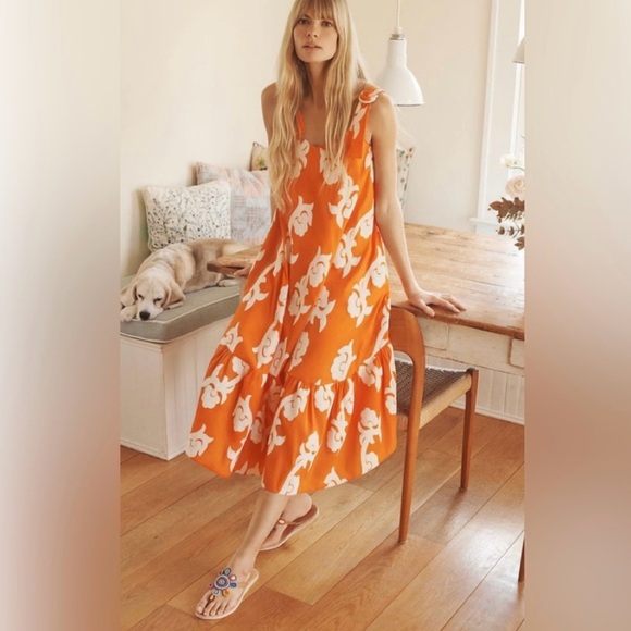 Anthropologie Phoebe Flounced Maxi Dress by Exquise. NWT - Picture 4 of 10
